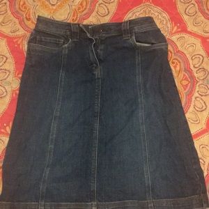 Talbots Knee Length Jean Skirt